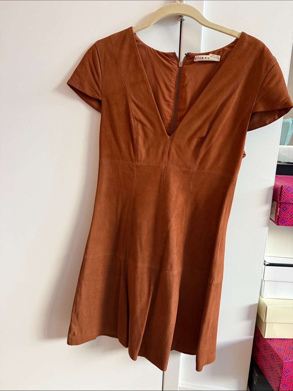 Alice + Olivia Suede Dress